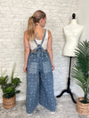 Flower Checker Print Overalls