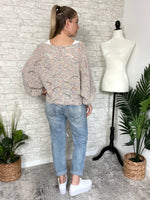 Rainbow Retro Swirl Knit Top