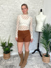 Ophelia Lace Fitted Top Cream