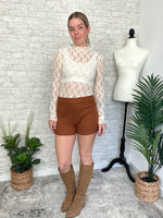 Ophelia Lace Fitted Top Cream