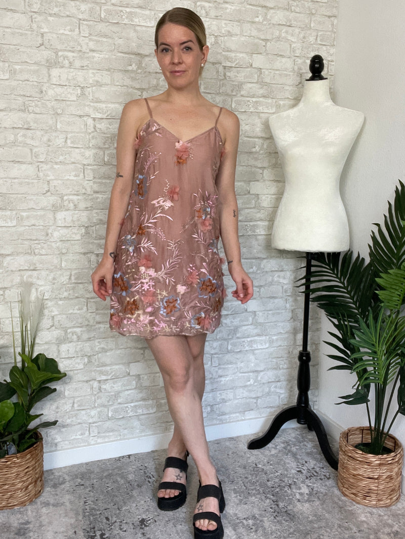 3D Golden Rose Dress
