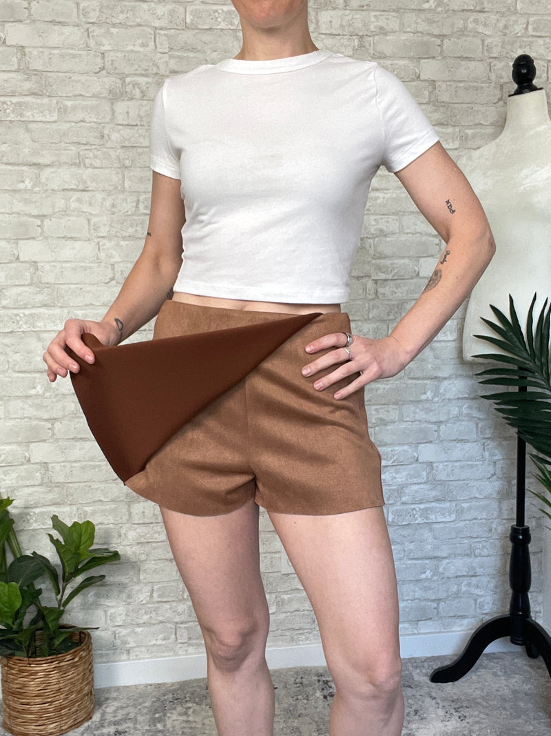 Holly Faux Suede Skort