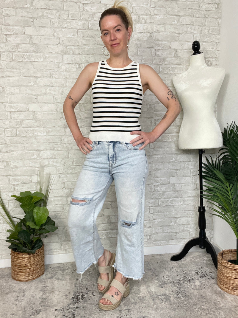 Darlene B+W Stripe Tank