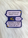 Negative Inner Voice Sticker
