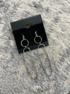 Dainty Wire Oval Hook Earrings Silver