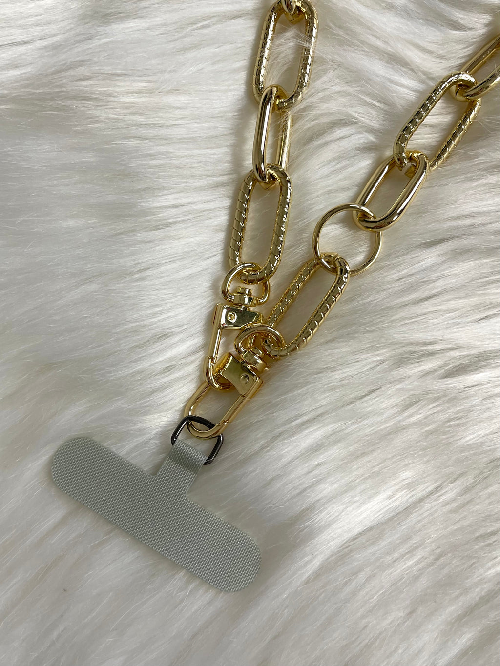 Cell Phone Fancy Chain Strap Long Gold