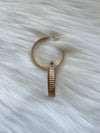 Gold Thick Textured Hoop