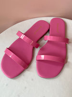 Sabrina Double Strap Slide On Pink