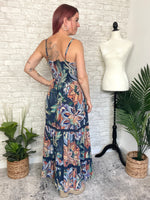 Mason Twist Maxi Midnight Blue Jungle Print