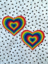 Rainbow Heart Pasties
