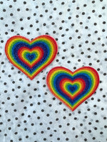 Rainbow Heart Pasties