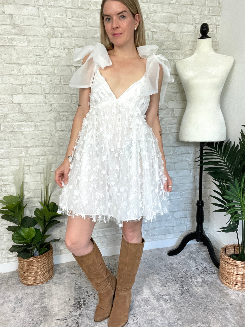 White Tea Rose Dress