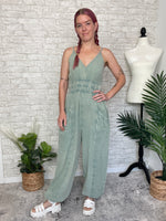 Sage Gauze Jumpsuit