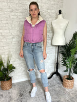 Paige Reversible Cropped Vest Lilac