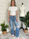 High Rise Baggy Jean Distressed