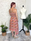 Heidi Twist Peach Floral Dress