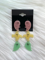 Rainbow Glow In The Dark Ghosty Earrings