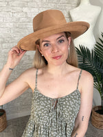 Noelle Wide Brim Hat Camel