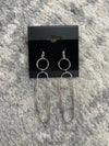 Dainty Wire Oval Hook Earrings Silver