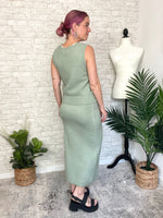 Christine Sage Sweater Set - Vest