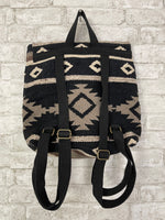 Black, Taupe + Cream Aztec Backpack