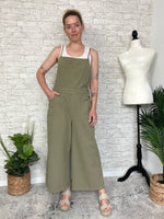 Grace Green Cropped Overall