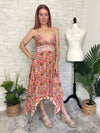 Heidi Twist Peach Floral Dress