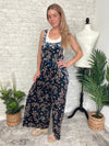 Daisy Navy Velvet Overall