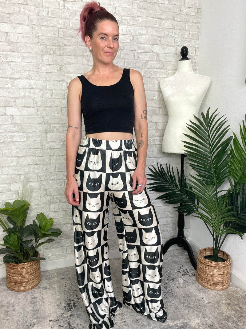 Kitty Cat Print Pants