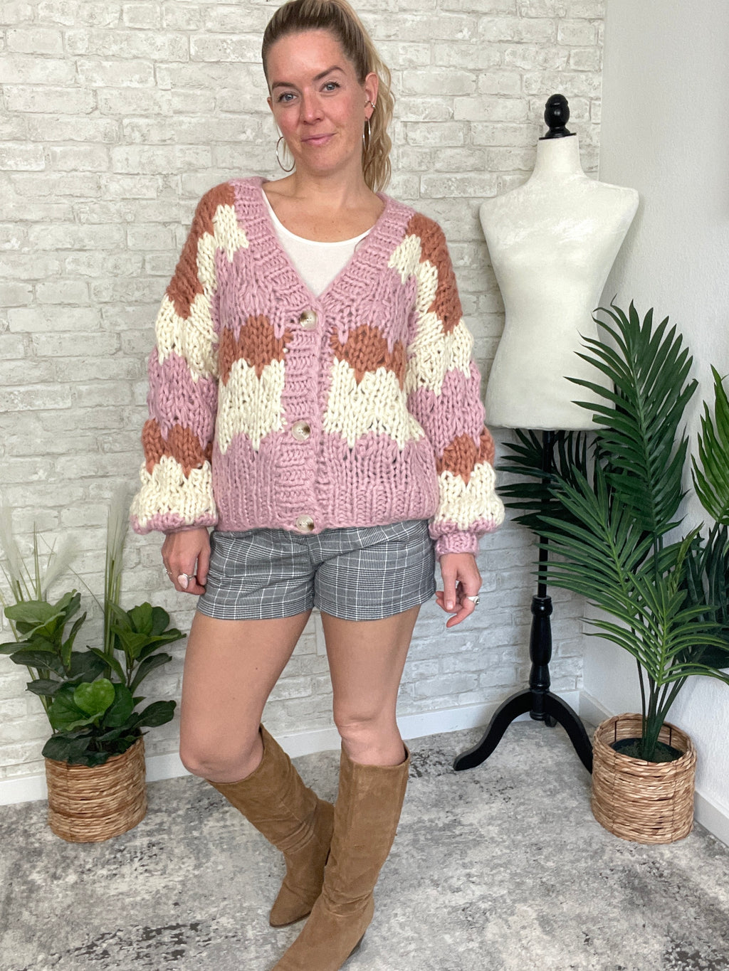 Rosegold Knit Cardigan