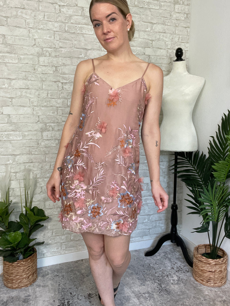 3D Golden Rose Dress