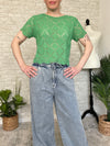 Lozio Green Crochet Top