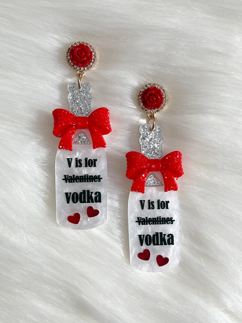 V For Vodka Earrings