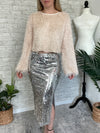 Champagne Tinsel Top