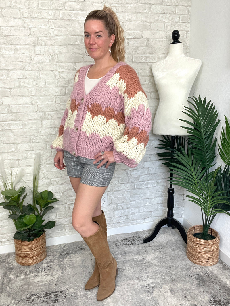 Rosegold Knit Cardigan