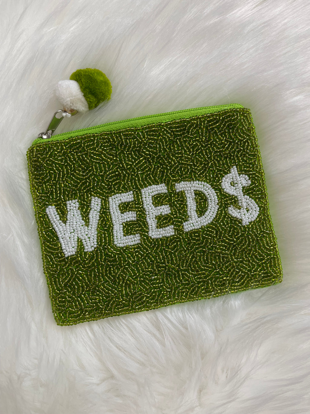 Weed $ Seed Bead Coin Bag
