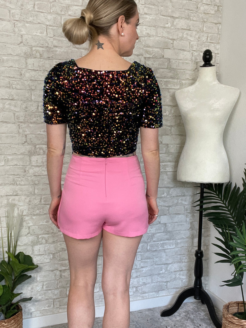 Midnight Disco Velvet Crop Top