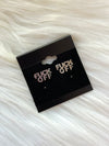 Fuck Off Bold Stud Earring Silver