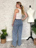 Yuma Wide Leg Jeans + Cream Tie