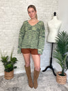 Kelly Green Moss Bell Sleeve Top
