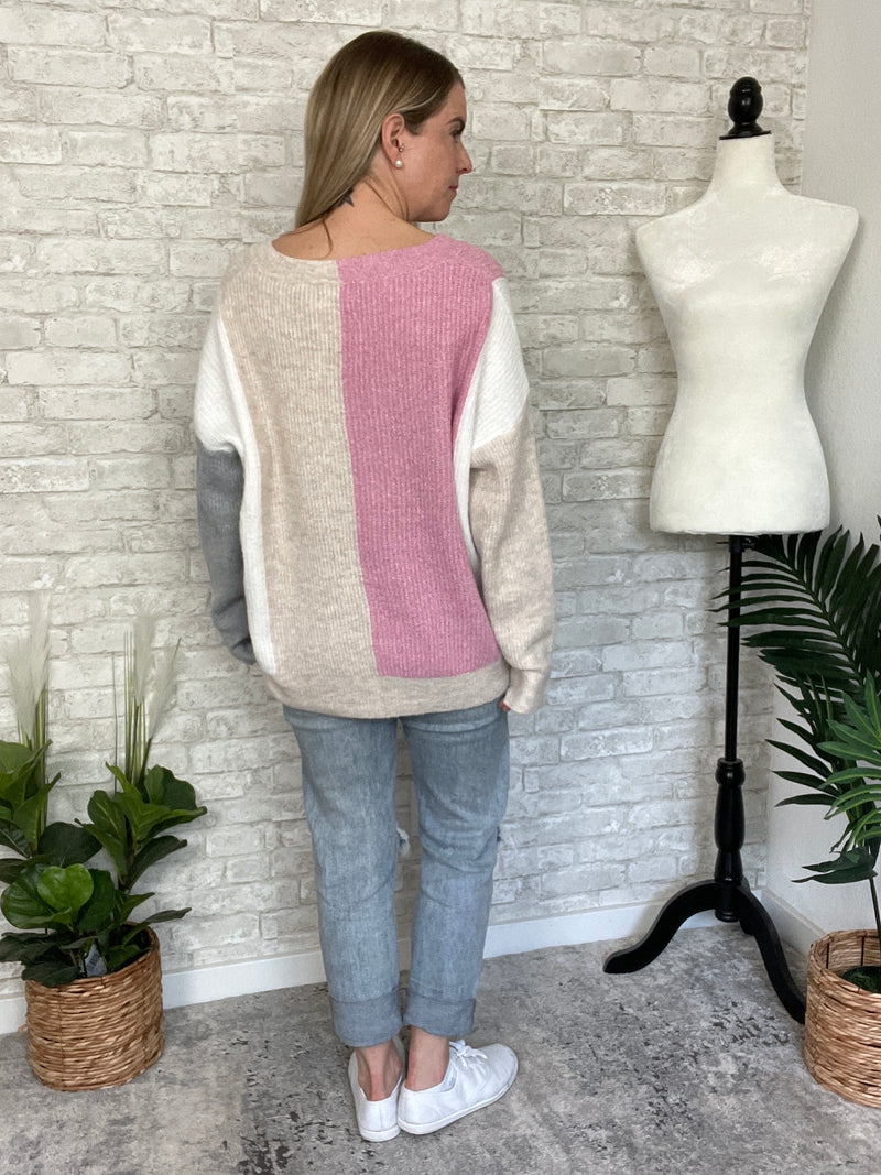 Cady Color Block Sweater