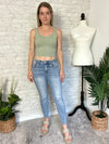 Sloane Distressed Micro-Flare Jeans