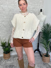 Lanny Short Sleeve Button-Up Cardigan Cream