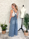 Flower Checker Print Overalls