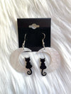 Crescent Kitten Moon Earrings