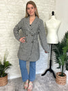 Khloe Jacket Black + White Houndstooth