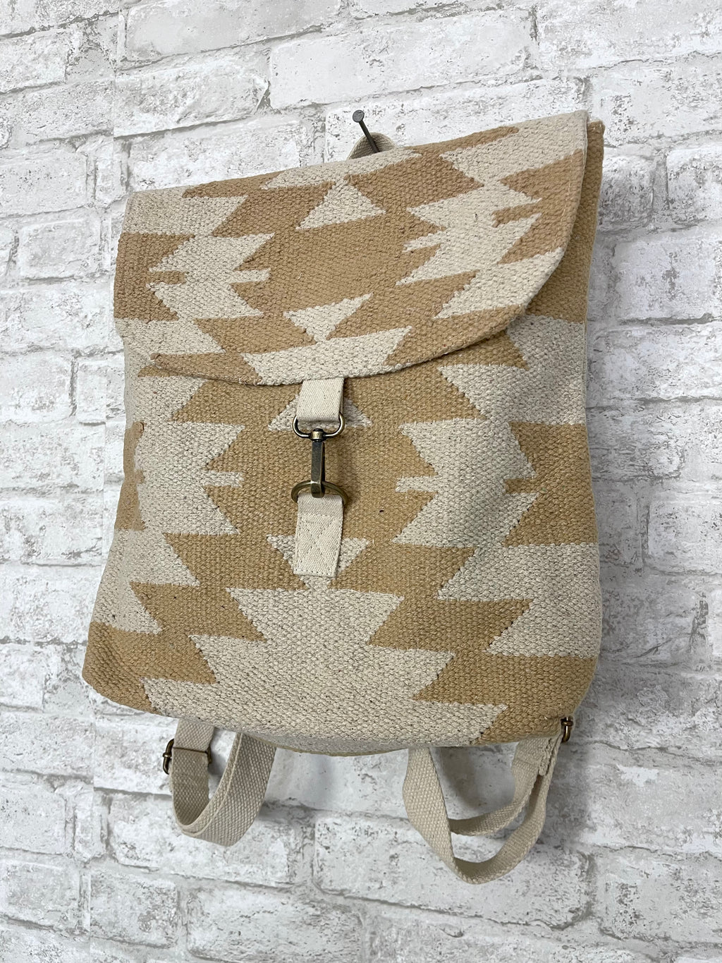 Tan & Cream Aztec Backpack