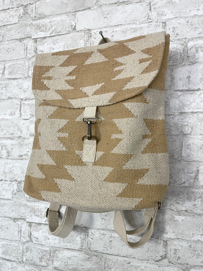 Tan & Cream Aztec Backpack