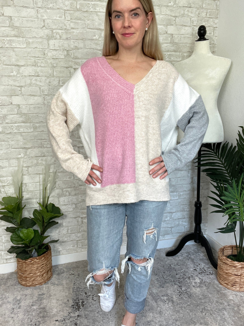 Cady Color Block Sweater