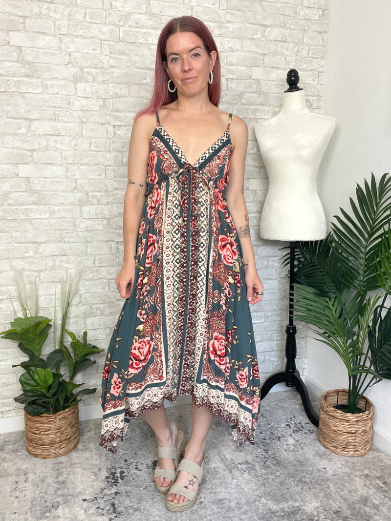 Penny Teal Hanky Dress